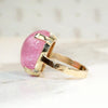 Candy Floss Pink Tourmaline Cabochon Ring