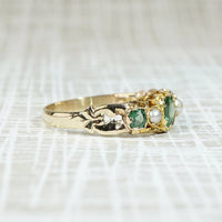 Gorgeous Georgian Emerald Doublet & Pearl Band