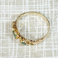 Gorgeous Georgian Emerald Doublet & Pearl Band