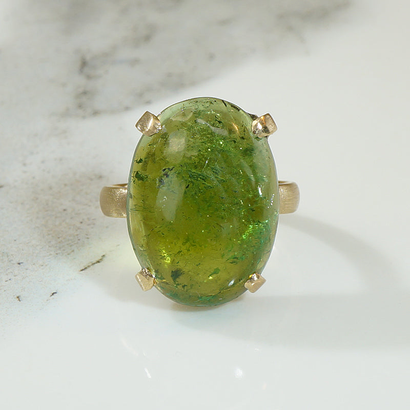 Delectable Bold Green Tourmaline Ring by 720