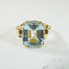 1950's Cushion Cut Aquamarine Ring