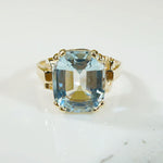 1950's Cushion Cut Aquamarine Ring