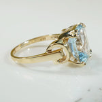 1950's Cushion Cut Aquamarine Ring