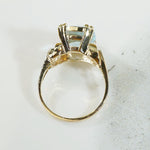 1950's Cushion Cut Aquamarine Ring