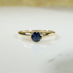 Rich Blue Sapphire Solitaire c1890