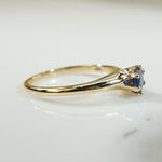Rich Blue Sapphire Solitaire c1890
