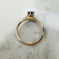 Rich Blue Sapphire Solitaire c1890