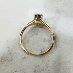 Rich Blue Sapphire Solitaire c1890