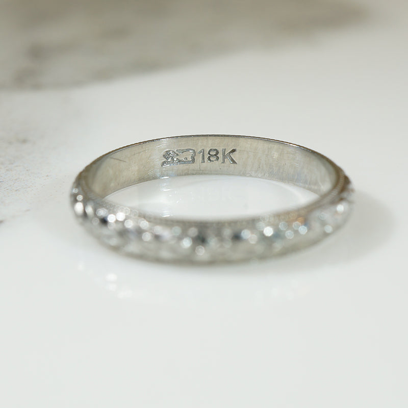 Perfectly Pretty Forget me Not White Gold Band