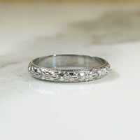 Perfectly Pretty Forget me Not White Gold Band