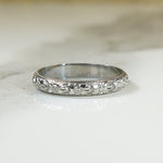 Perfectly Pretty Forget me Not White Gold Band