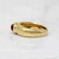 Lush 18k Gold & Ruby Cabochon Curvaceous Ring