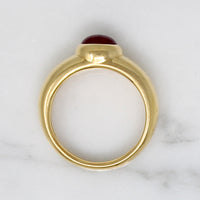 Lush 18k Gold & Ruby Cabochon Curvaceous Ring