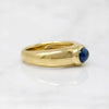 Regal Sapphire Cabochon in Curvaceous 18k Ring