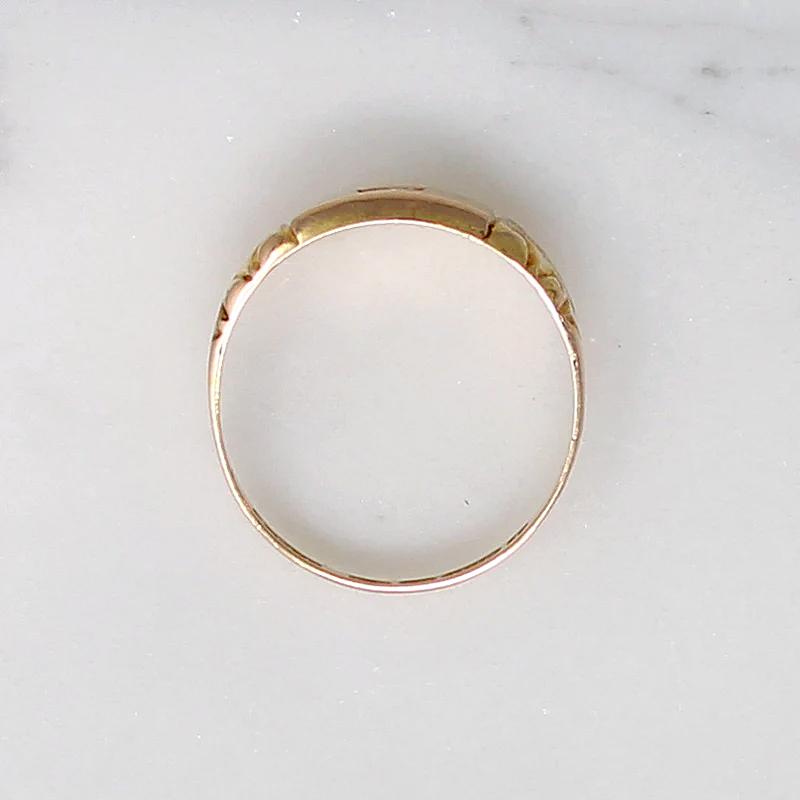 Engraved Diamond Set English 15ct Band