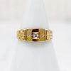 Engraved Diamond Set English 15ct Band