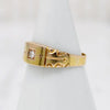 Engraved Diamond Set English 15ct Band