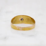 Engraved Diamond Set English 15ct Band