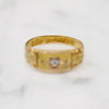 Engraved Diamond Set English 15ct Band