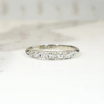 Geometric Diamond & 18k White Gold Deco Band
