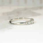 Geometric Diamond & 18k White Gold Deco Band