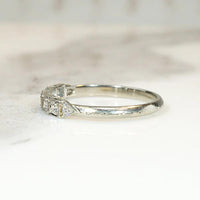 Geometric Diamond & 18k White Gold Deco Band