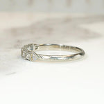 Geometric Diamond & 18k White Gold Deco Band