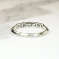 Geometric Diamond & 18k White Gold Deco Band