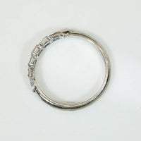 Geometric Diamond & 18k White Gold Deco Band