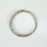 Geometric Diamond & 18k White Gold Deco Band