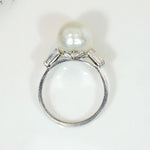 Sublime Natural Pearl in Platinum Ring