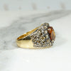 Autumnal Orange Zircon & Fancy Brown Diamond Band