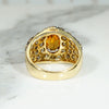Autumnal Orange Zircon & Fancy Brown Diamond Band
