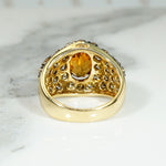 Autumnal Orange Zircon & Fancy Brown Diamond Band