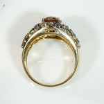 Autumnal Orange Zircon & Fancy Brown Diamond Band