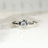 Mod Diamond Engagement Ring in White Gold