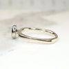 Mod Diamond Engagement Ring in White Gold