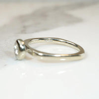 Mod Diamond Engagement Ring in White Gold