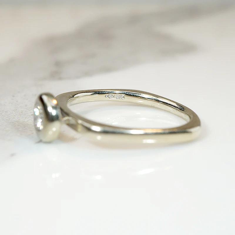 Mod Diamond Engagement Ring in White Gold