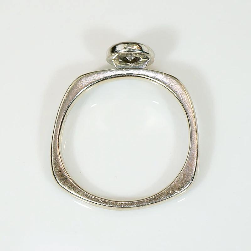Mod Diamond Engagement Ring in White Gold