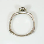 Mod Diamond Engagement Ring in White Gold
