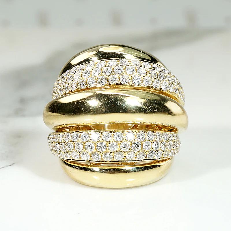 Biggest Boldest 18k Gold & Diamond Pavé Band