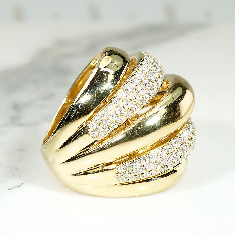 Biggest Boldest 18k Gold & Diamond Pavé Band