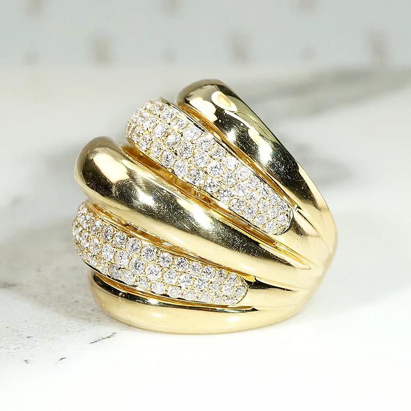 Biggest Boldest 18k Gold & Diamond Pavé Band