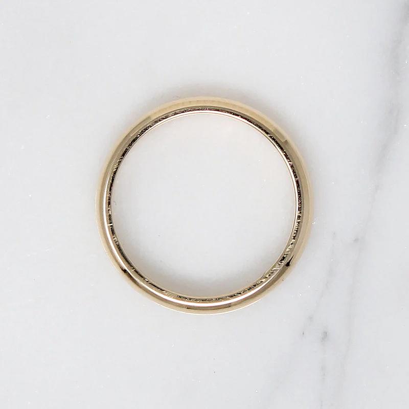 Sweet & Substantial Size 5 Gold Wedding Band