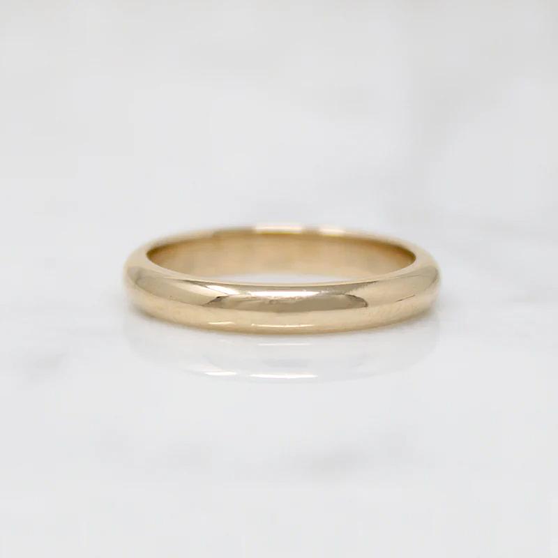 Sweet & Substantial Size 5 Gold Wedding Band