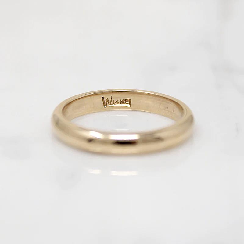 Sweet & Substantial Size 5 Gold Wedding Band