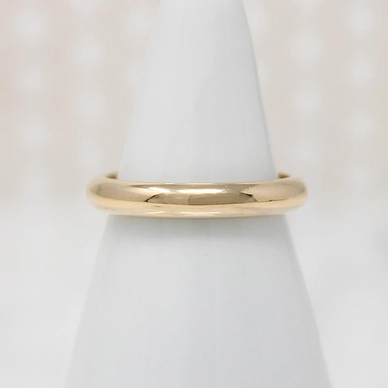 Sweet & Substantial Size 5 Gold Wedding Band
