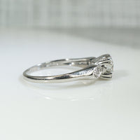 Perfect Platinum Diamond Vintage Engagement Ring