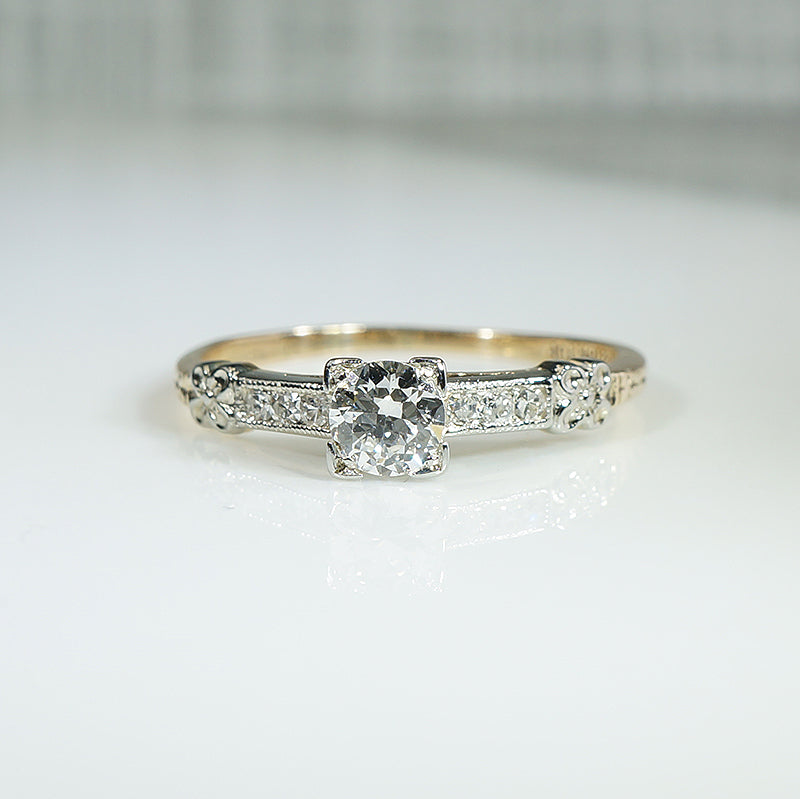 Delightfully Romantic 1930's Diamond Engagement Ring
